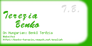 terezia benko business card